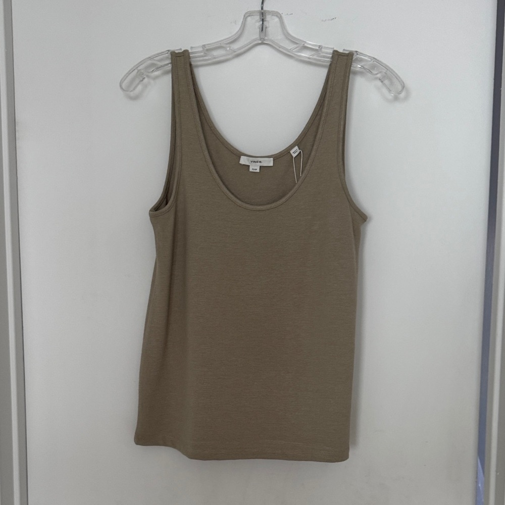 Vince Women's Tan Knit Tank Top